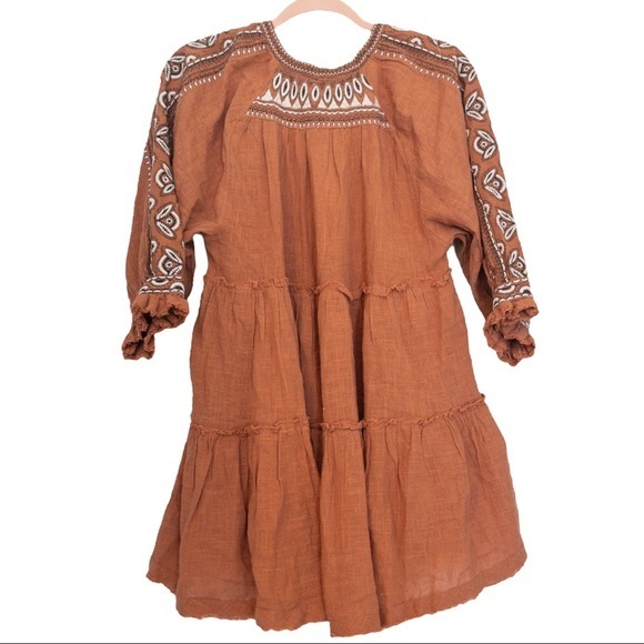 NEW FREE PEOPLE Dreamweaver Embroidered Tunic Top - Size Small - Picture 5 of 8
